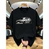 Europäische Größe Sommer Herren Freizeit T-Shirt, Street Style, Sportwagen-Aufdruck, Kurzarm Top