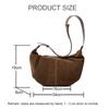 Casual Frosted Split Cow Leather Dumpling Bag Women's Cross Body Underarm Suede Bag