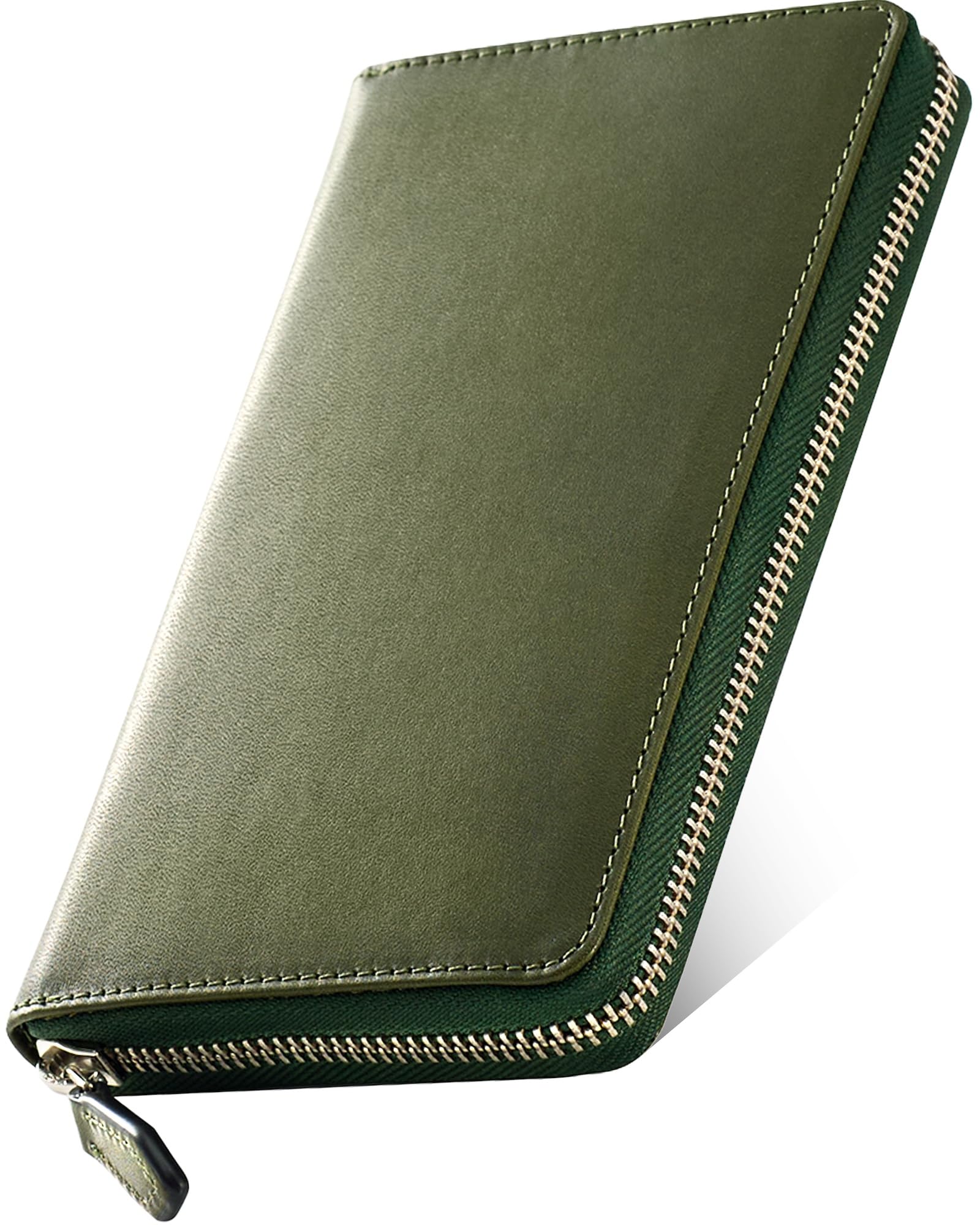 

Eledita Men s Small Long Wallet - Tochigi Leather (Green)