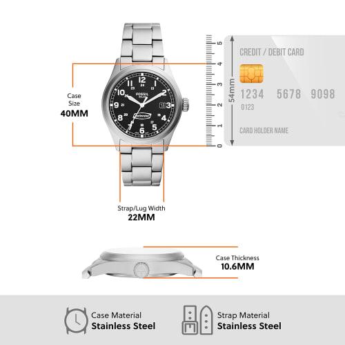 Fossil Defender FS5973 Men's Silver Watch