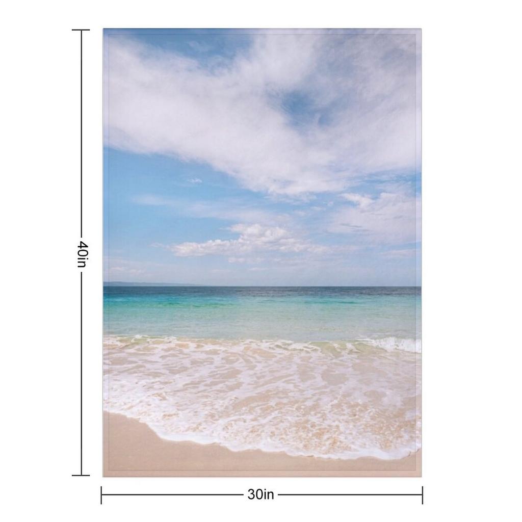 Seaside Serenity Throw Blanket Plush Summer Cosplay Anime Cute Blankets