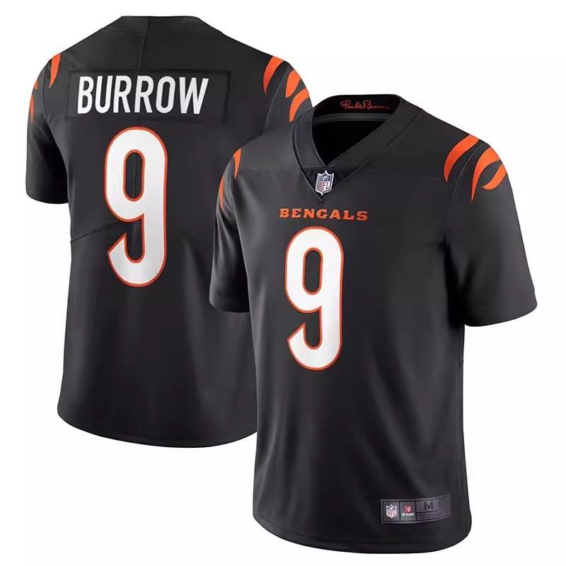 Cincinnati Bengals NFL Football Jersey Joe Burrow Maglia Uniforme Replica da Uomo Abbigliamento Giorno della Partita per i Fan