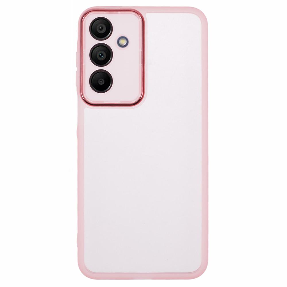 

DKSM Series For Samsung Galaxy A16 5G/A16 4G Case Electroplated Camera Frame TPU Phone Cover Transparent Pink