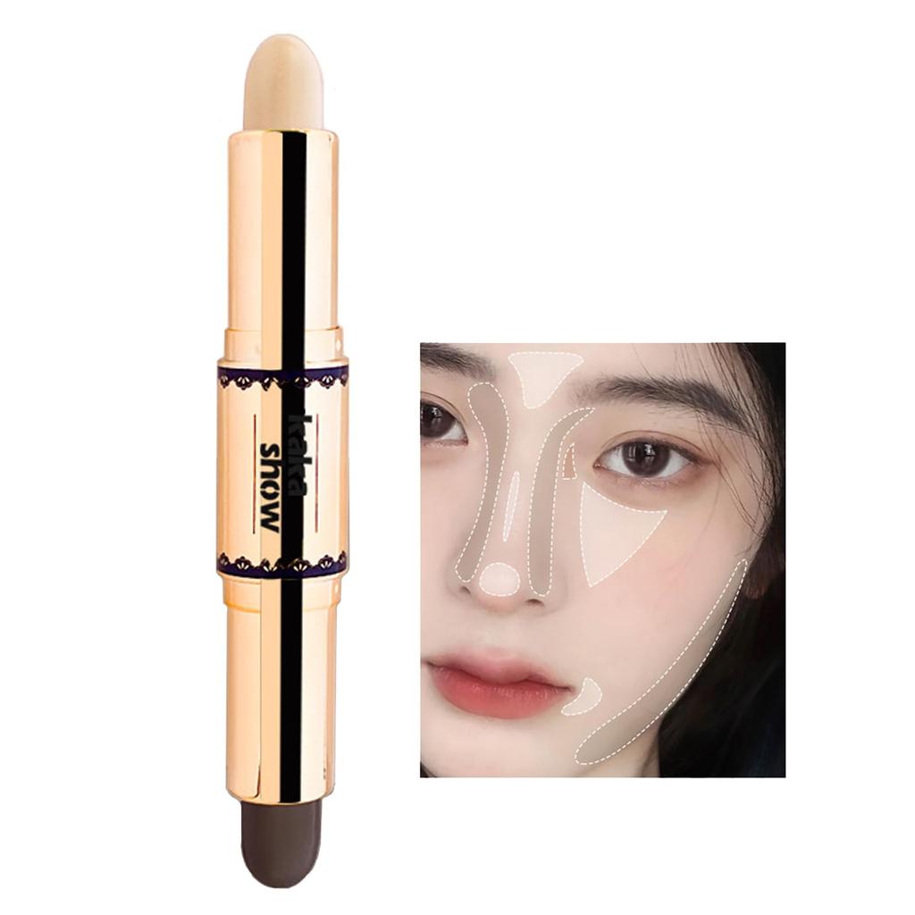 Lynlyulinger Highlighter Shading Dual Soft and Adheres To Nose Portable Cosmetic Natural Stick, Pen, Head, Glossy, Natural, Skin, Shading, Contour,