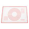 Kitchen Baking Tools Non-Stick Silicone Rolling Kneading Dough Mat with Scales for Home Use(Red
