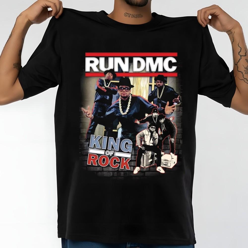 New Run Dmc King of Rock Album Cotton Black S-5XL New T-Shirt Unisex T-Shirt