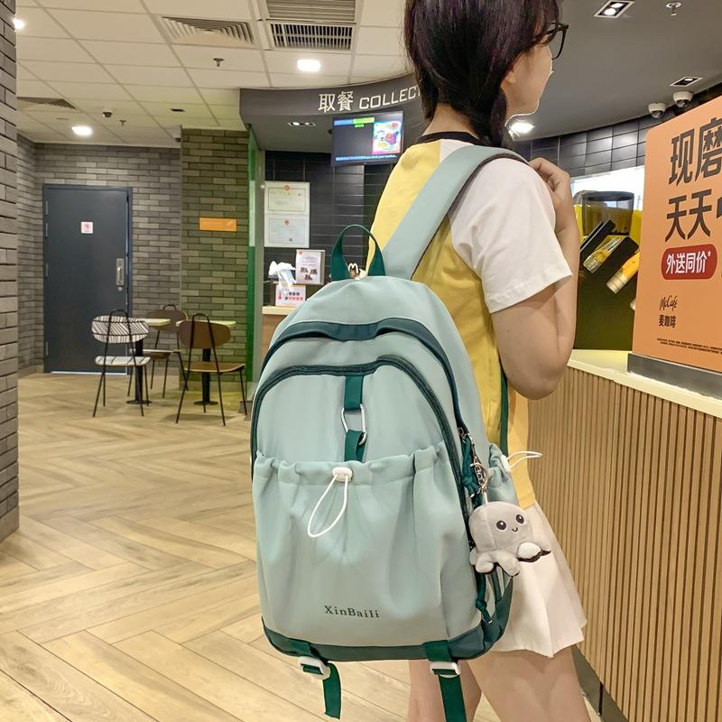 Schoolbag niche design high school student schoolbag large capacity versatile couple junior high school student college student simple large capacity