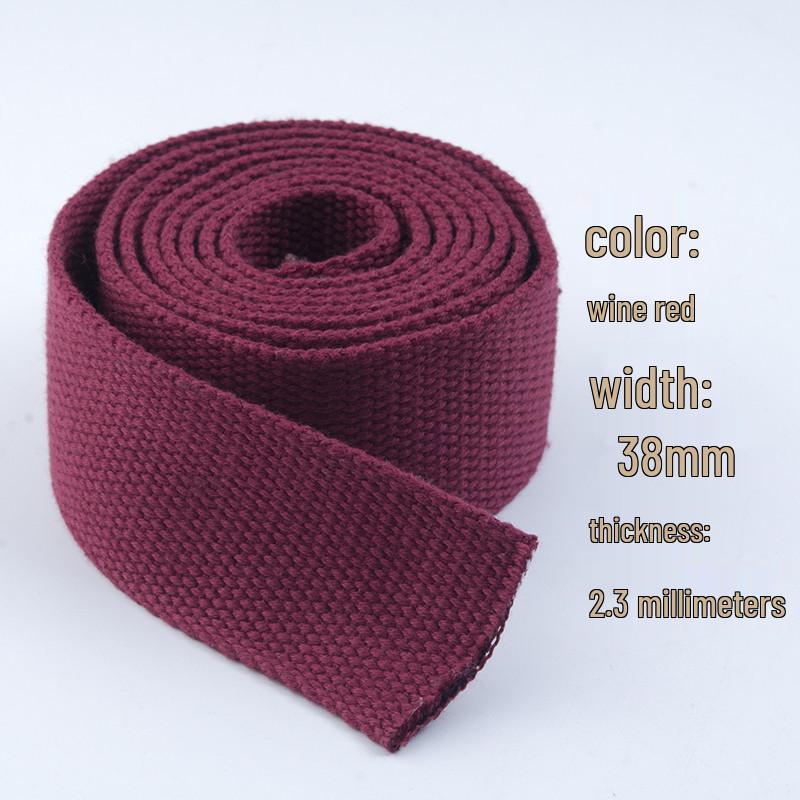 3.8cm Colored Polyester Cotton Webbing for Bags & Clothing - Edging Tape & Shoulder Strap Ribbon