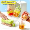 2-in-1 Ice Cube Tray Water Bottle Press Ice Cube Maker Portable Ice Maker Ice Kettle with Lid Ice Making Straw Ice Mould