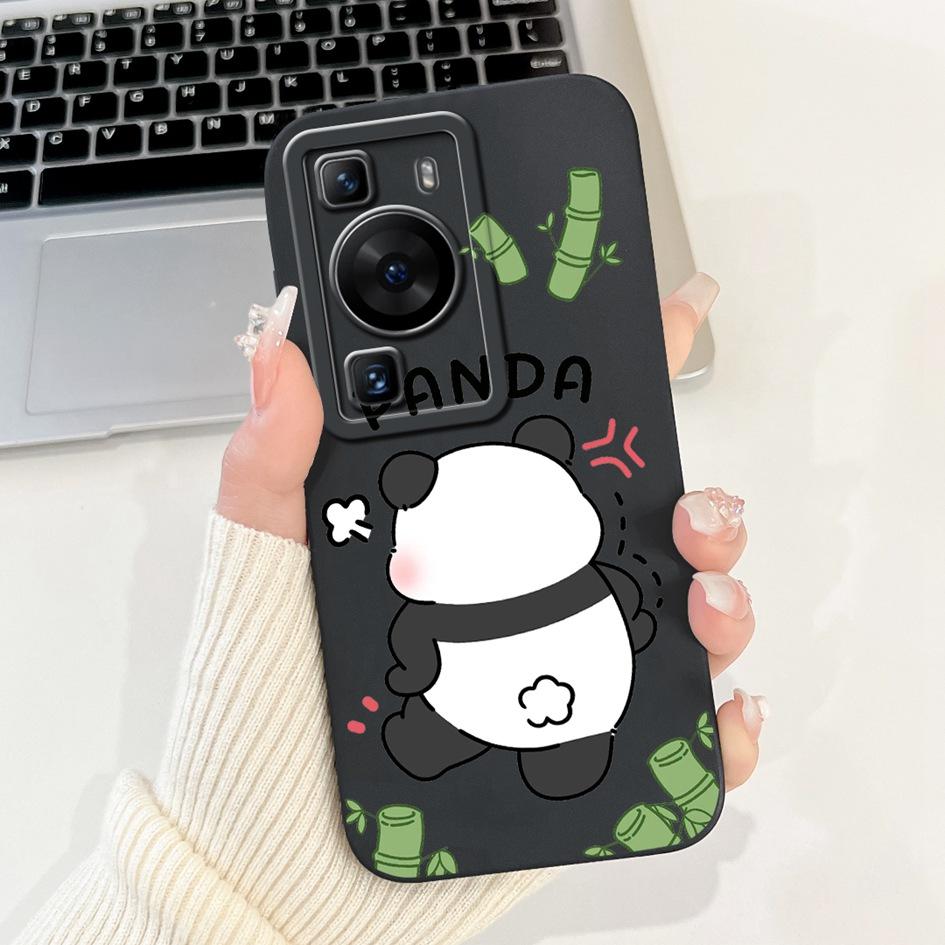 For Huawei P60 Pro Case MNA-LX9 Shockproof Cover Cute Cartoon Square Lens Protection Bumper For Huawei P60 Art P 60 P60Pro Funda