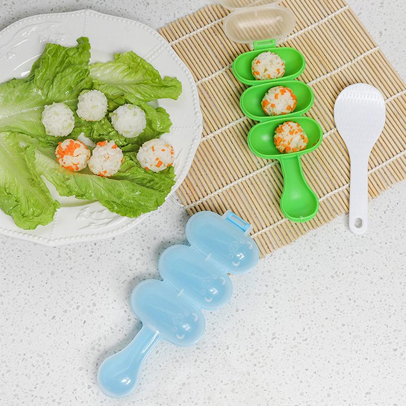 Třepačka na rýžové koule DIY Třepačky na rýžové koule Výrobník oběda Forma Onigiri Forma na sushi Masová koule 3 Rovnoměrně tvarované kuchyňské nástroje Rýže