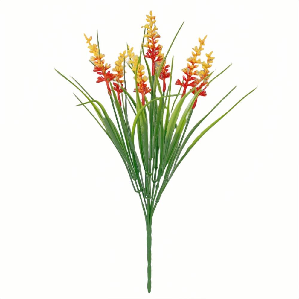 DIY Vase Ornaments 35cm Artificial Fall Flowers Adjustable Durable Faux Lavender Flowers Lifelike Faux Plants Home Porch