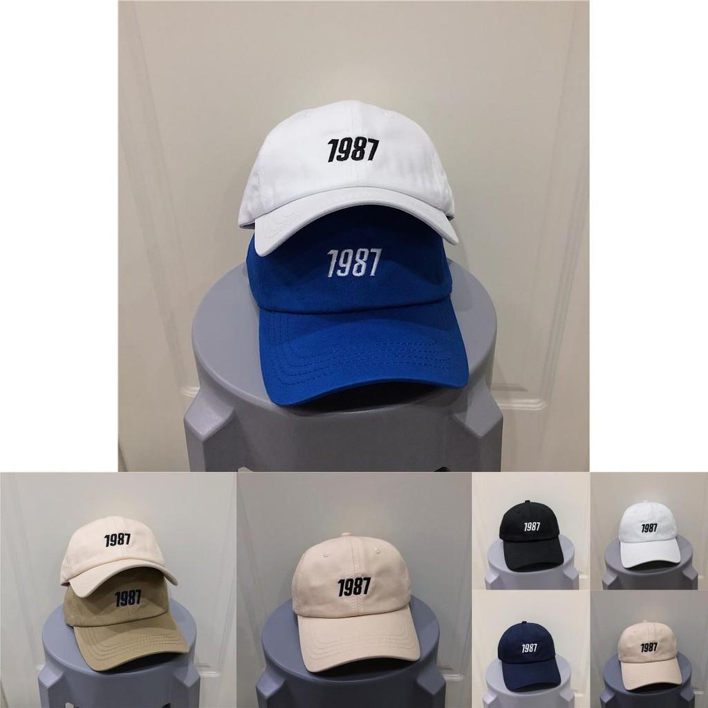 Trendy Summer Unisex Baseball Cap With 1987 Embroidery Adjustable Breathable Sun Protection