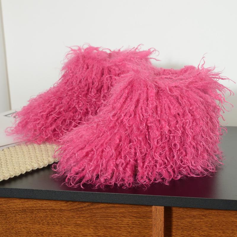 Kids' Furry Winter Snow Boots - Plush Velvet, Unisex for Boys & Girls