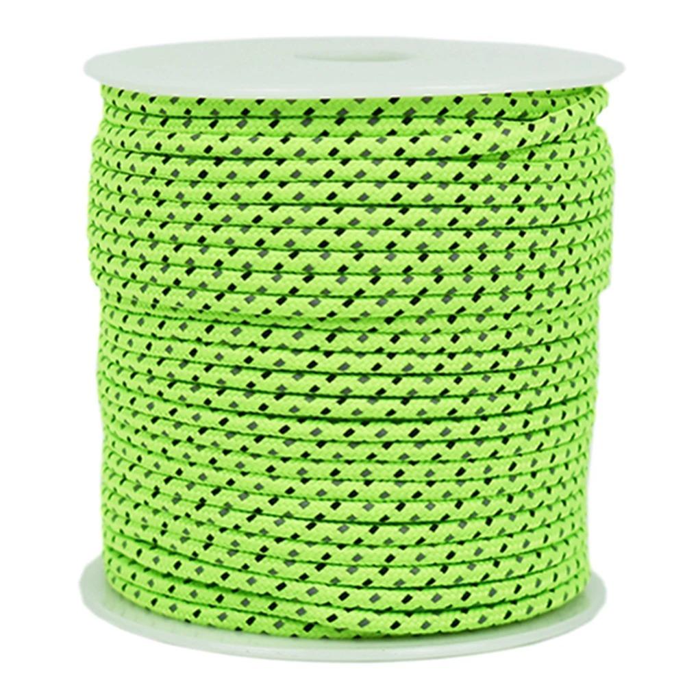 20/50M High Quality Durable Reflective Paracord 2.5mm Safety Outdoor Camping Survival Rope Luminous Parachute Cord