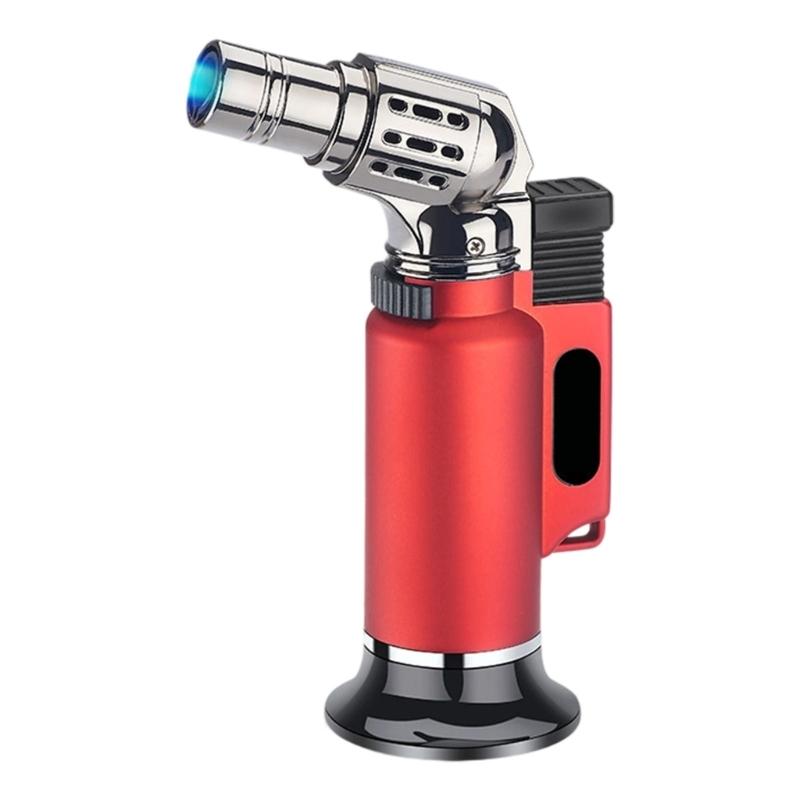 Adjustable Flame Refillable Lighter With Safety Lock And Metal Design For Craft Project Hiking Camping Ignition Gear