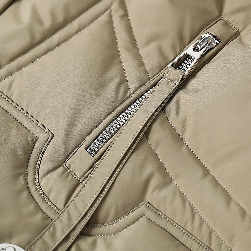 Down Jacket for Women Medium To Long Length Winter Thick and Warm Hooded Jacket for Middle-aged and Elderly Women