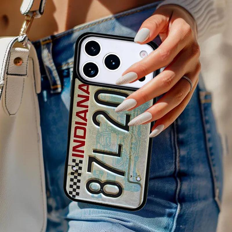 License Plate Phone Case For iPhone 17 Air 14 15 13 12 Max Cover For Apple 16e 11 Pro Max Plus Coque