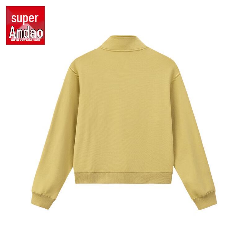 Anta Women's Retro Color-Block Lapel Pullover Sweatshirt