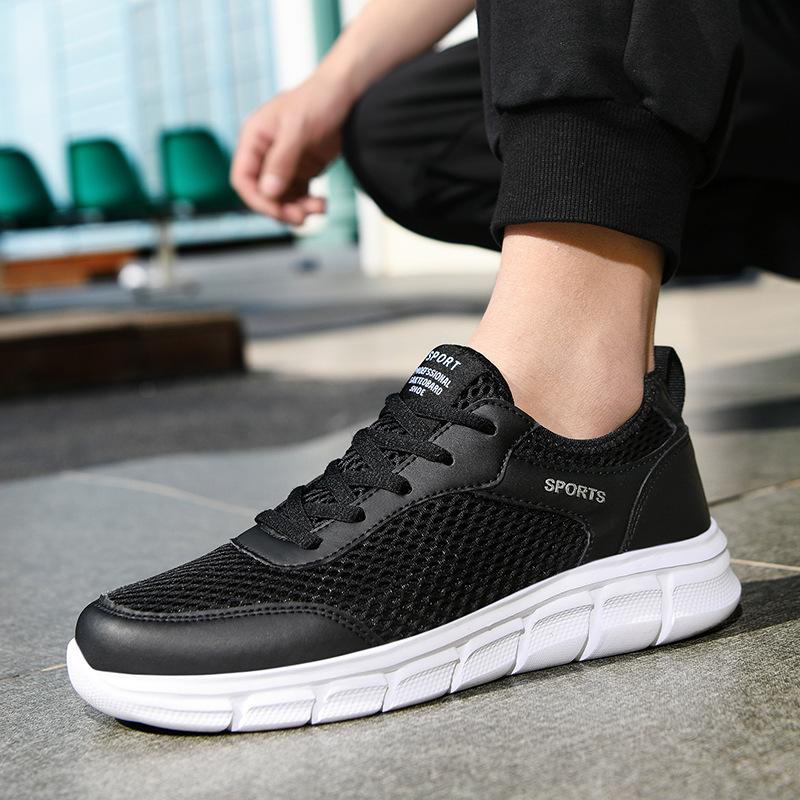 2025 new mesh sneakers large size men's shoes summer breathable mesh shoes fashion mesh running shoes