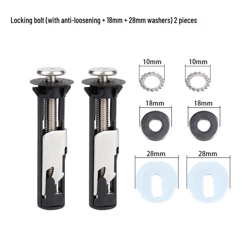 Shengbai Plastic Locking Toilet Seat Bolt Kit (3-Pack)