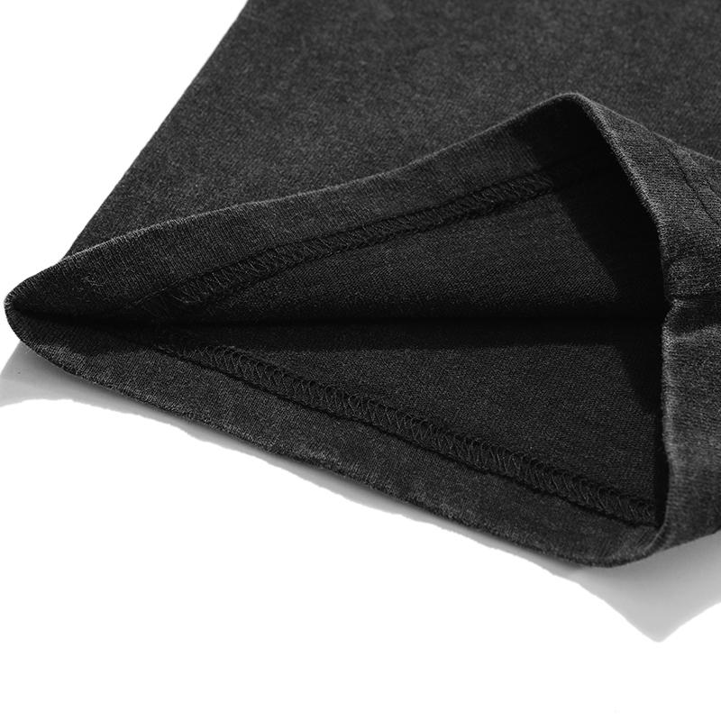2024 Streetwear Vintage Graphic T Shirt Cotton Washed Black Tshirt Unisex Tops Tees Hipster Summer Short Sleeves T Shirt