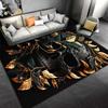 "Dark Skull with Golden Leaves Design Carpet for Home Decor" Suitable for use as an anti-slip for living room bedroom sofas