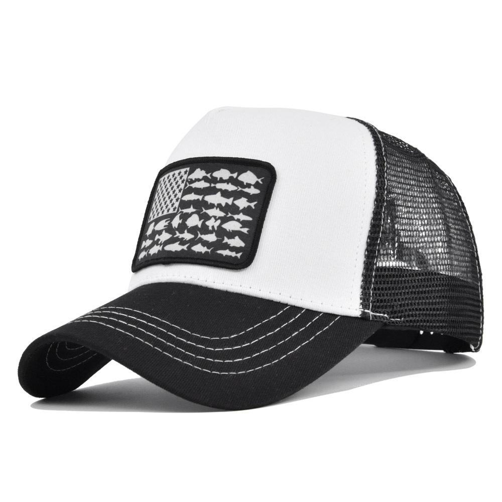 American Flag Trucker Hat Snapback Baseball Cap for Men Women Mesh Adjustable Fit