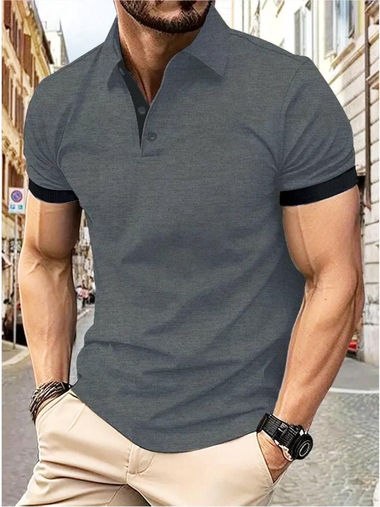 Men’s Trendy Summer Polo T-Shirt - Short Sleeve Fashion