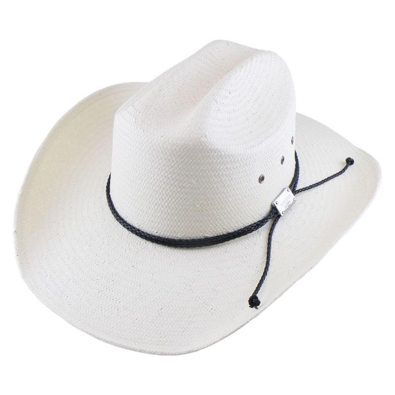 Hot-selling Eaby Stiff Version Five-point Straw Hat Knight Cowboy Hat Jazz Hat Rolled Brim Straw Hat
