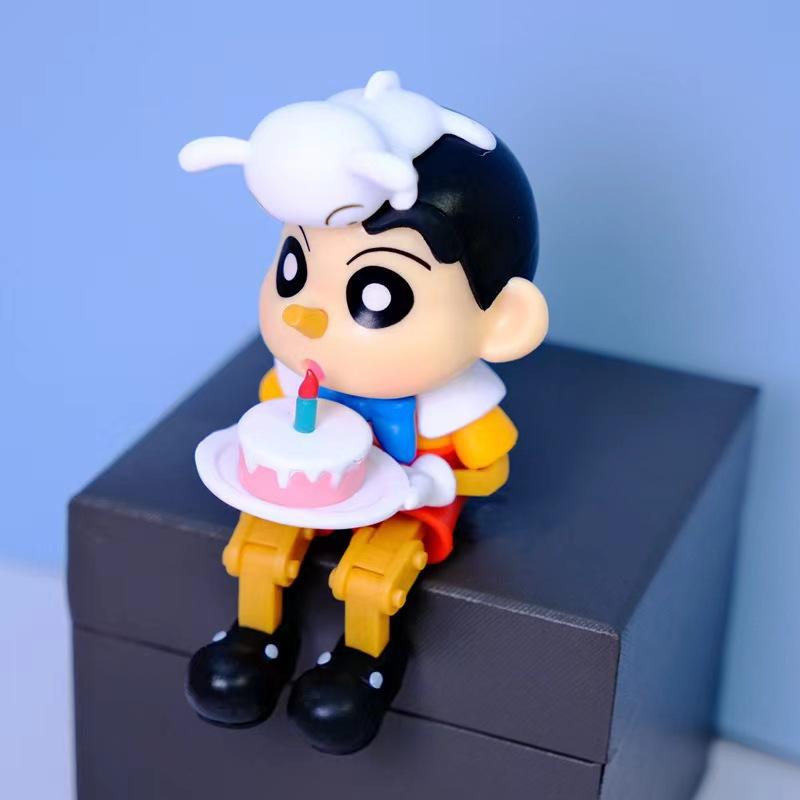 Anime Pinocchio Crayon Shin-chan Q Version Action Figure PVC Model Statue Toys Doll Car ornaments Collection Gifts