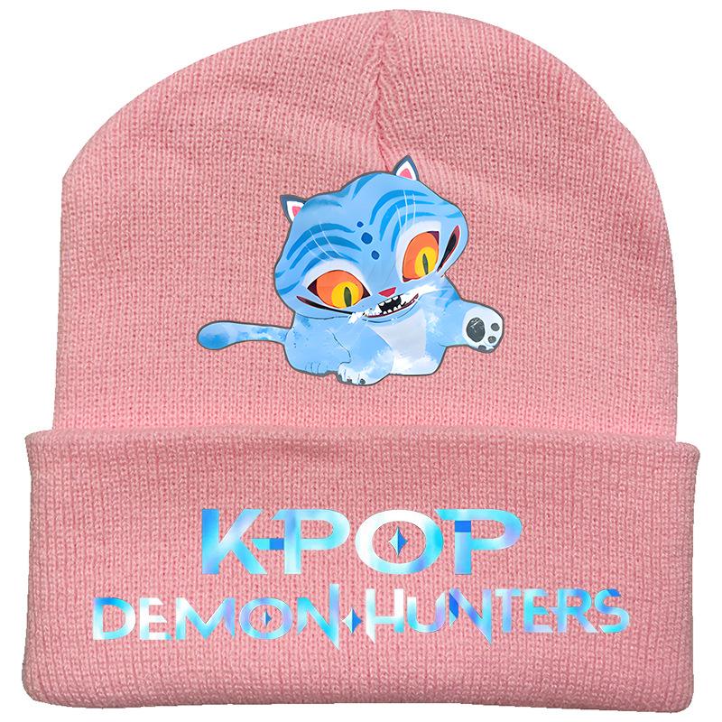 Peripheral Knitted Hat Curled Wool Hat Printed Doudou Hat Outdoor Cold Hat Adult