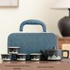 Yipan Black Pottery Chinese Teapot Set