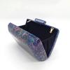 Women's Handbag Luxury Acrylic Evening Bags Navy Blue Vintage Colorful Sequins Clutch Purse Party Prom Casual Shoulder Crossbody