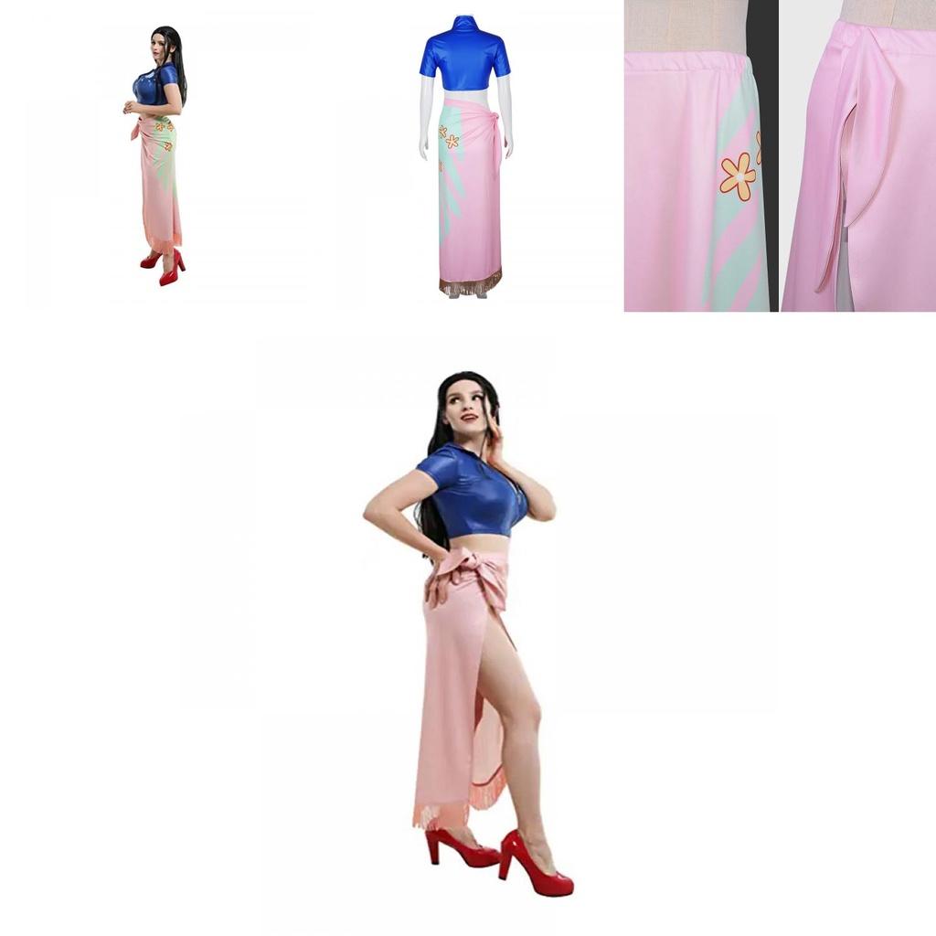 One Piece Nico Robin Skirt Anime Cosplay Costume Halloween Tops Decorated Perfect For Comic Exhibitions And Party Events.