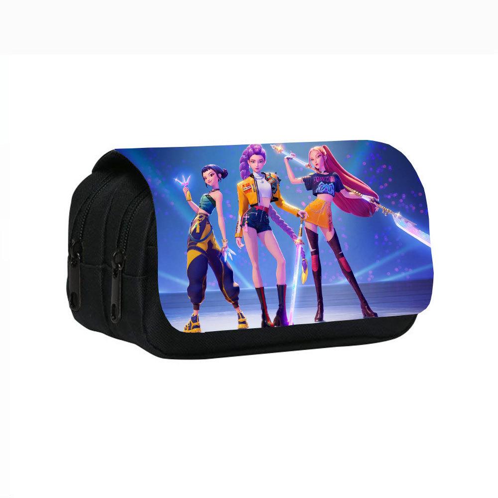 Demon Hunters Double-layer KPop Pencil Case Removable Cap