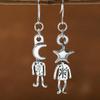 Bohemian  Creative Moon Star Carved Pendant Design Stylish Women Necklace Earrings Accessories Party Gift & Daily Wear