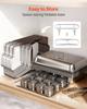Rectangle Chafing Dish, 9.91L 6 Pack Stainless Steel Chafing Dish, Food Warmer Chafer Complete Set with Hollow Handle, 3 Food Tongs, Lid, Fuel Holder,