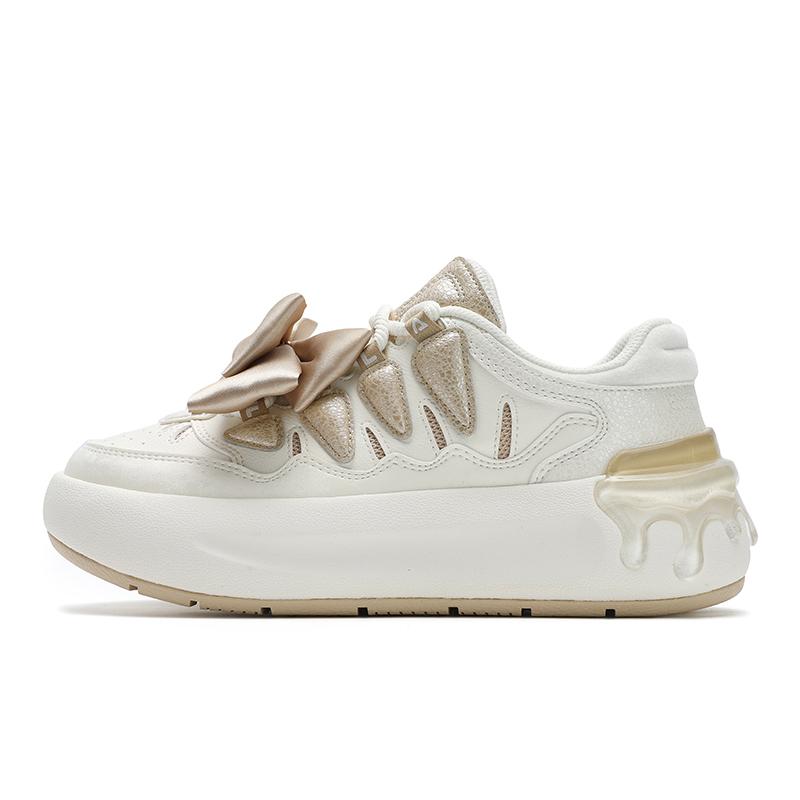 Fila Moderno Carrot WG Bow Accessories Cute Sweet Casual Simple Fashion Trendy Daily Versatile Durable Low-Top Sneakers Women sneakers F12W511226FGF