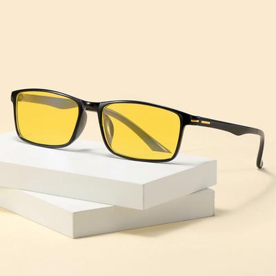 Luxury TR90 Anti Blue Light Night Vision Glasses for Men and Women UV400 Outdoor Driving Glasses