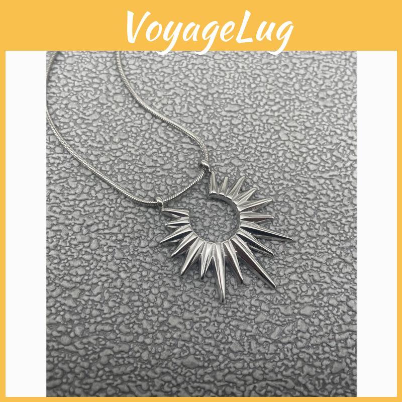 Geometric Snake Chain Necklace With Titanium Pendant For Men Women