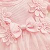 Newborn Baby Girl Romper Dress 2 Pcs Outfits Mesh Lace Patchwork Ruffle Bodysuit and Headband Cute Summer Clothes