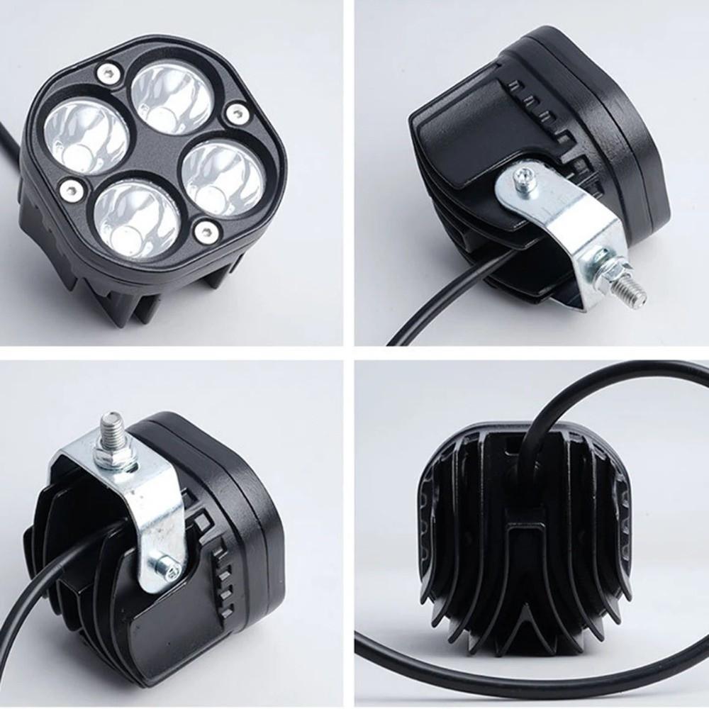 12V 24V Driving Moto Spotlights White/Yellow Light Car Fog Lamp Motorcycle Work Light  Truck