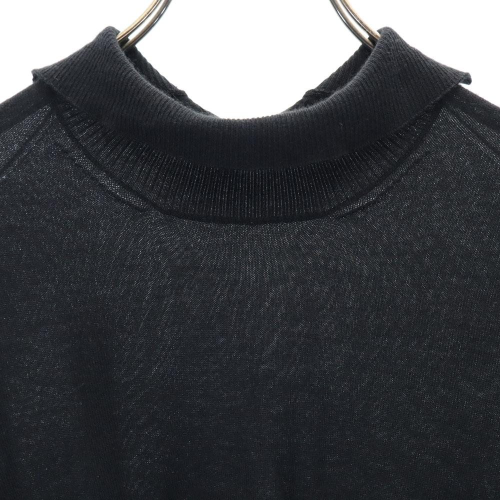 Hermes Cashmere Blend Long Sleeve Sweater 38 Black Series Knit Women Used