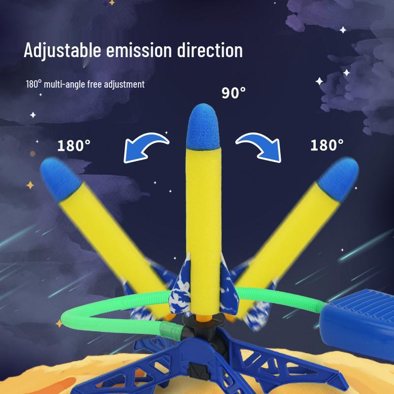 Outdoor Stomp-Activated Flashing Rocket Launcher for Kids