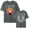 Imagine Dragons Loom Tour 2024 Double Sided Graphic T Shirt Mens Women Vintage Hip Hop Rock Oversized Cotton Tshirt Streetwear
