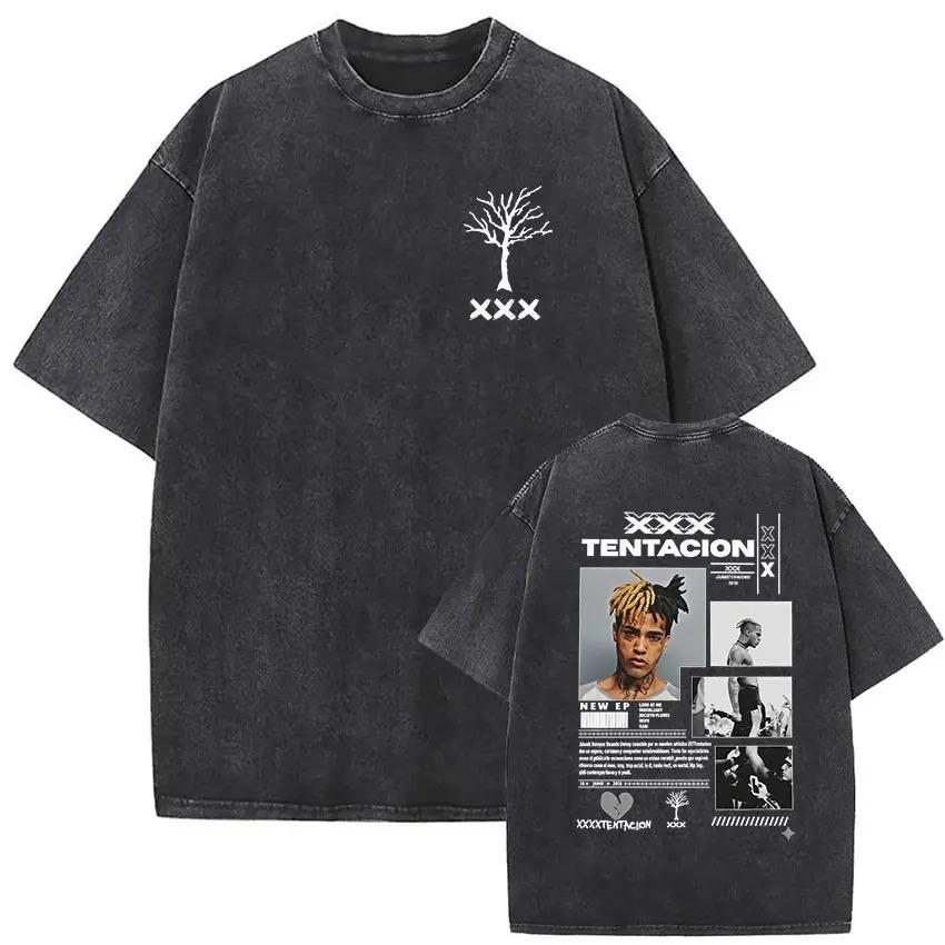 

90-ті Винтажний Альбом XXXTentacion 2026 Прана Футболка Реп Унісекс Хіп-Хоп Готична Футболка З Коротким Рукавом Чоловіча Панк Фанатський Одяг Футболки L