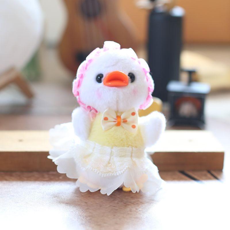 Duck Cute Plush Toy Backpack Charm Keychain Stuffed Animal Gift For Girls Boys