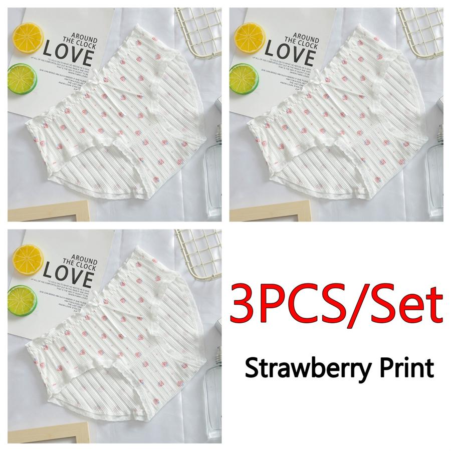 3PCS/Set Cotton Panties Women Underwear Panty Fashion Thread Bow Briefs Lovely Girl Seamless Underpants Female Lingerie Selling