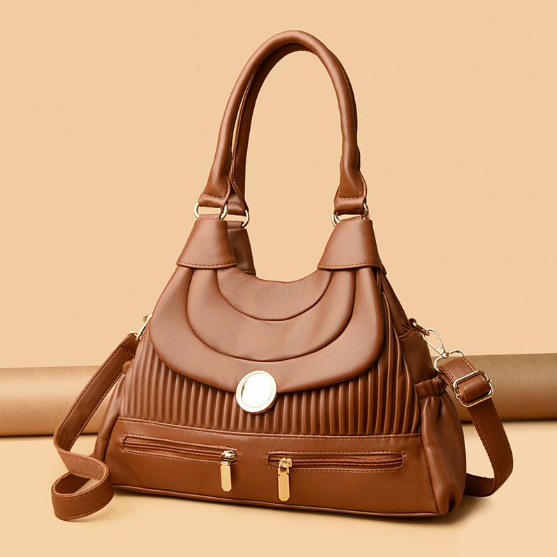 Hand-held Shoulder Bag, Pleated, Simple and Distinctive Crossbody Bag, A Niche Design Bag